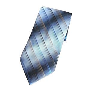 mario ferrari tie Designer Blue Stripes Satin Business Formal Prom